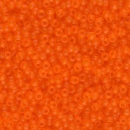 Miyuki rocailles Perlen 11/0 - Matted transparent orange 11-138F